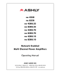 Ashly NE 4200.25 User's Manual