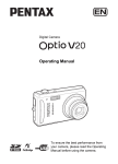 Asahi Pentax Optio V-20 Operating Manual