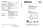 Asahi Pentax Optio RZ-10 Operating Manual