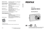 Asahi Pentax Optio M-40 User's Manual