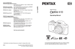 Asahi Pentax Optio I-10 Operating Manual