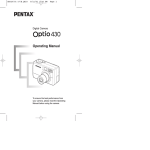 Asahi Pentax Optio 430 Operating Manual