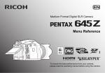 Asahi Pentax 645Z Menu Reference