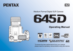 Asahi Pentax 645D Operating Manual