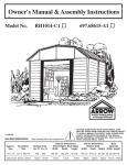 Arrow Storage Products RH1014-C1 User's Manual
