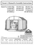 Arrow Storage Products Co1014-B User's Manual