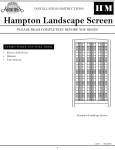 Arboria Hampton Landscape Screen User's Manual