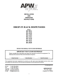 APW Wyott DI-1622 User's Manual