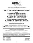 APW Wyott CCW MK VII User's Manual