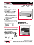 APW Wyott BW-20 User's Manual