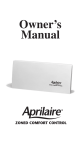 Aprilaire 6202 User's Manual