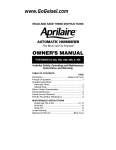 Aprilaire 600 & 700 User's Manual