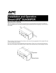 APC SUA500PDR User's Manual