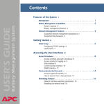 APC Battery Management System User's Manual