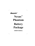 Anton/Bauer Nexus Phantom Battery Package User's Manual