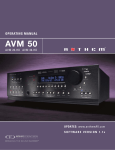 Anthem Audio AVM 20-HD User's Manual