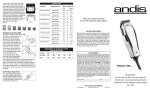 Andis Company Men's Shaver User's Manual