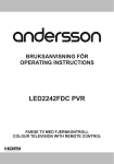 Andersson LED2242FDC PVR User's Manual