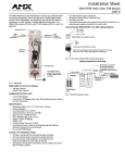 AMX RDM-HFDB User's Manual