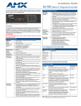 AMX NI-700 User's Manual