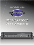 Ampeg SVT-8 User's Manual