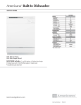 Americana Appliances ADW1000K User's Manual