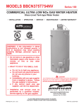 American Water Heater BBCN375T754NV User's Manual