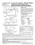 American Standard 2748.XXXW User's Manual