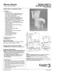 American Standard Tropic Cadet 3 Elongated Toilet 3014.016 User's Manual