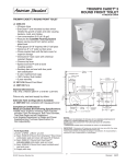 American Standard Triumph Cadet 3 Round Front Toilet 2490.016 User's Manual