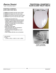 American Standard Traditional Champion 4 Slow Close Toilet Seat 5260.012 User's Manual