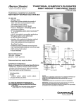 American Standard Traditional Champion 4 Elongated Right Height One-Piece Toilet 2034.004 User's Manual