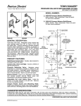 American Standard Town Square Pressure Balance Bath/Shower Fitting 555.652 User's Manual