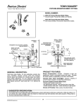 American Standard Town Square Fixture-Mounted Bidet Fitting 2555.401 User's Manual
