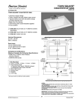 American Standard Town Square Countertop Sink 0700.008 User's Manual