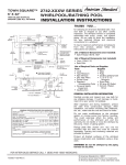 American Standard 2742.XXXW User's Manual