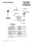 American Standard Town Square 1.6 G.P.F Toilet 2787 Series User's Manual
