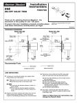 American Standard T064700 User's Manual