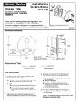 American Standard T010.740 User's Manual