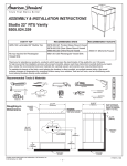 American Standard Studio 22" RTU Vanity 9205.024.339 User's Manual