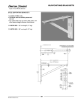 American Standard Steel Supporting Brackets 485742-600 User's Manual