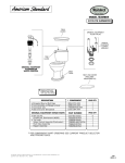 American Standard Standard Collection Elongated Toilet 2474.016 User's Manual