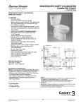 American Standard Spacesaver Cadet 3 Elongated Toilet 2447.000 User's Manual