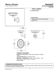 American Standard Soap Dish 6750 User's Manual
