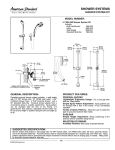 American Standard Shower System Kit 1662.600 User's Manual