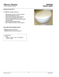 American Standard Savona Toilet Seat 5349.019 User's Manual