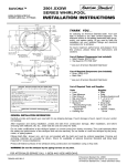 American Standard Savona 2901.XXXW User's Manual