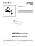 American Standard Robe Hook 7005.210 User's Manual