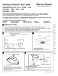 American Standard Ranaissance El Total Toilet 2446 User's Manual