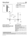 American Standard One Single Control Vessel Faucet 2064.151 User's Manual